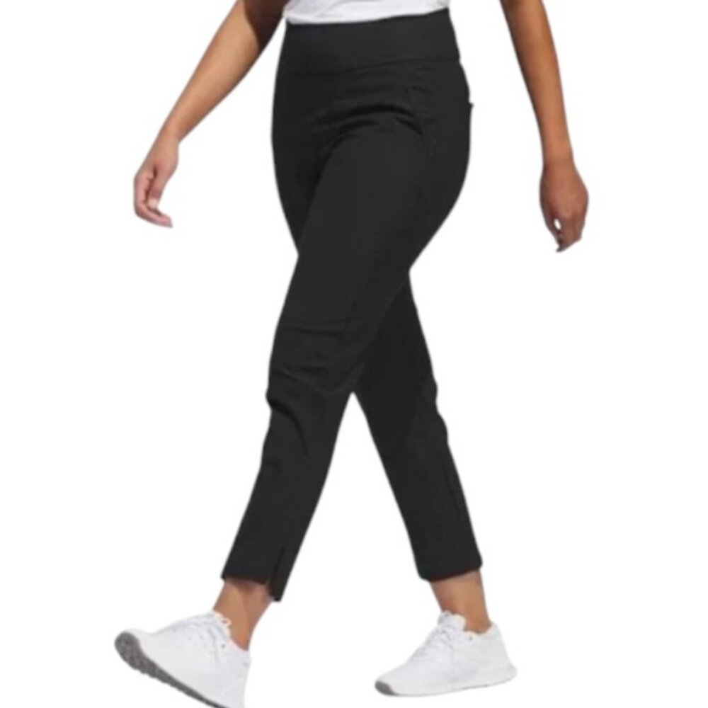 Adidas black slim ankle golf stretch pants size L